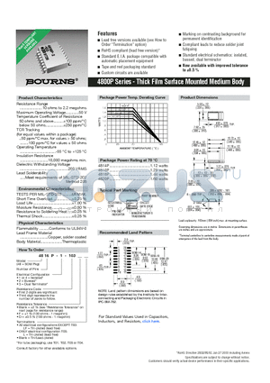 4816P-1-103FLF datasheet - Thick Film Surface Mounted Medium Body