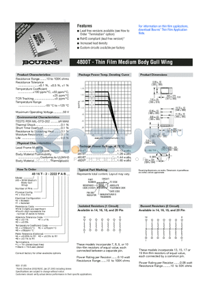 4816T-1-2222DCAL datasheet - Thin Film Medium Body Gull Wing