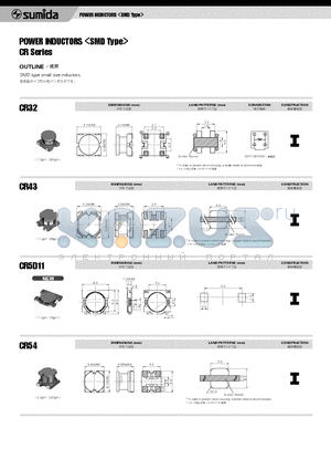 CR32 datasheet - XCCCPOWER INDUCTORS <SMD Type>