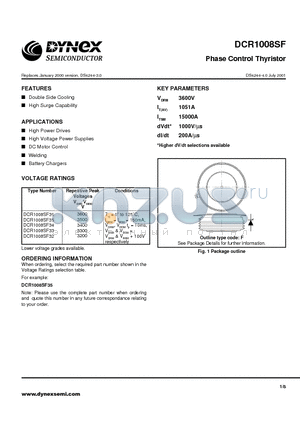 DCR1008SF32 datasheet - Phase Control Thyristor