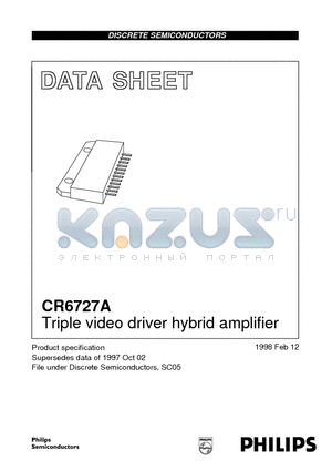 CR6727A datasheet - Triple video driver hybrid amplifier