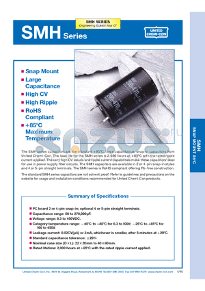 ESMH250VQT563MB50T datasheet - Snap Mount