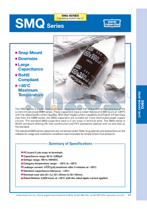 ESMQ401VSN151MP30S datasheet - Snap Mount