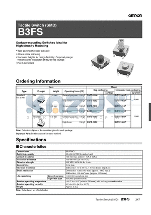 B3FS-1002P datasheet - Tactile Switch (SMD)