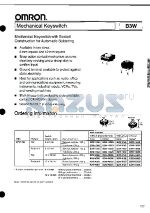 B3W-1102S datasheet - Mechanical Keyswitch