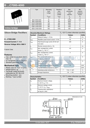B40C7000-4000_06 datasheet - Silicon-Bridge Rectifiers