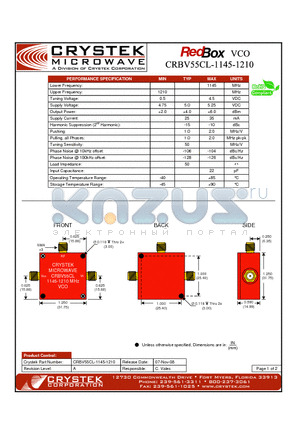 CRBV55CL-1145-1210 datasheet - VCO