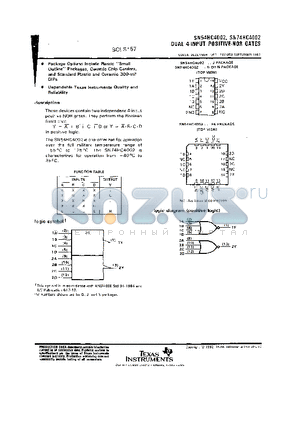 8404401CA datasheet - DUAL 4-INPUT POSITIVE-NOR GATES