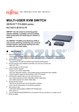 FS-8000 datasheet - MULTI-USER KVM SWITCH