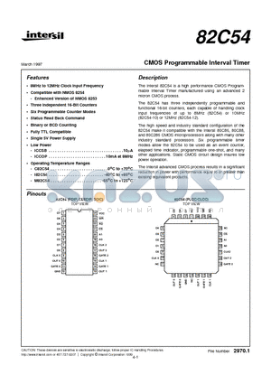 8406502JA datasheet - CMOS Programmable Interval Timer