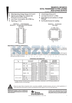 84072012A datasheet - OCTAL TRANSPARENT D-TYPE LATCHES WITH 3-STATE OUTPUTS