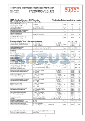 FS20R06VE3_B2 datasheet - IGBT-modules