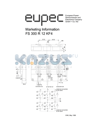 FS300R12KF4 datasheet - European Power- Semiconductor and Electronics Company GmbH  Co. KG