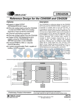 CRD42528 datasheet - Reference Design for the