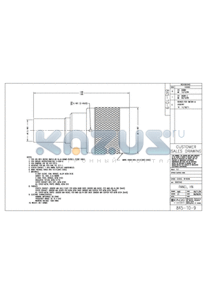 845-10-9 datasheet - PANEL, HN