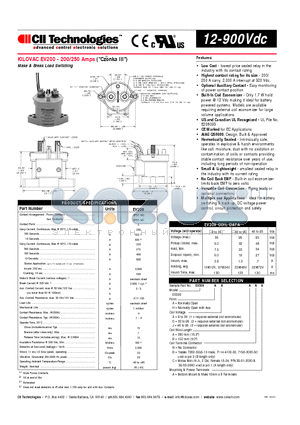 EV200AAANA datasheet - Make & Break Load Switching