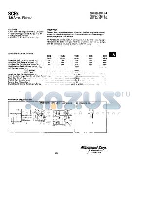 AD104 datasheet - SCRs 1.5 Amp, Planar