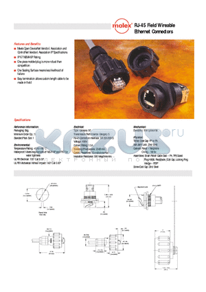 84700-0001 datasheet - RJ-45 Field Wireable Ethernet Connectors