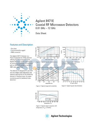 8471E datasheet - Coaxial RF Microwave Detectors 0.01 GHz - 12 GHz