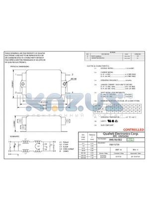 848-06/002 datasheet - EMI FILTER