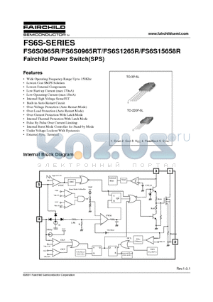 FS6S1265R-YDTU datasheet - Power Switch(SPS)