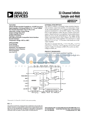 EVAL-AD5532EB datasheet - 32-Channel Infinite Sample-and-Hold