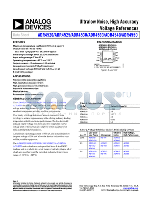 AD1582 datasheet - Ultralow Noise, High Accuracy