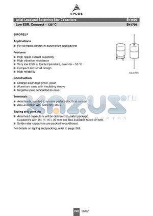 B41696A5108Q007 datasheet - Axial-Lead and Soldering Star Capacitors