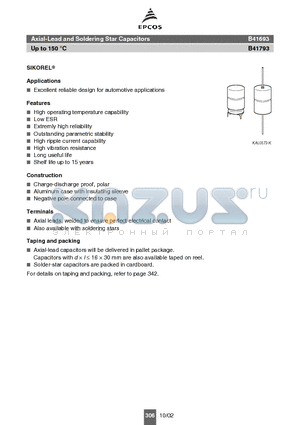 B41793A0477Q000 datasheet - Axial-Lead and Soldering Star Capacitors