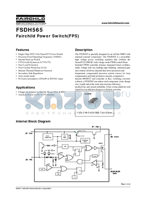 FSDH565 datasheet - Fairchild Power Switch(FPS)