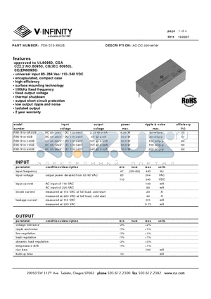 FSK-S10-5UB datasheet - AC-DC converter