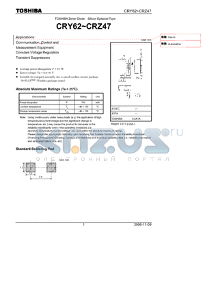CRY62 datasheet - Zener Diode Silicon Epitaxial Type