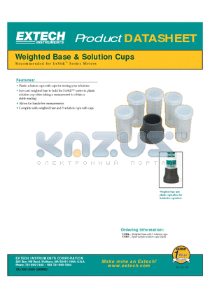 EX006 datasheet - Weighted Base & Solution Cups