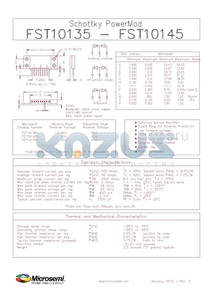 FST10140 datasheet - Schottky PowerMod