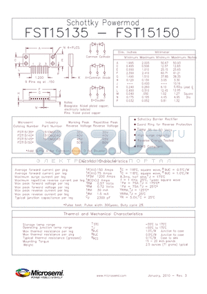 FST15150 datasheet - Schottky Powermod