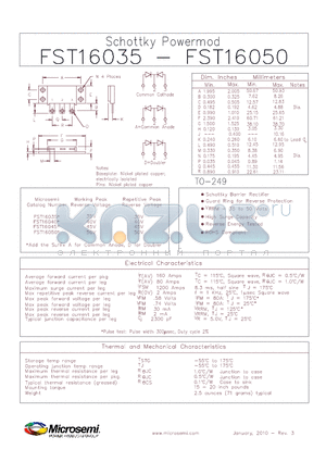 FST16035_10 datasheet - Schottky Powermod