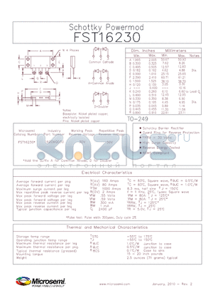 FST16230 datasheet - Schottky Powermod