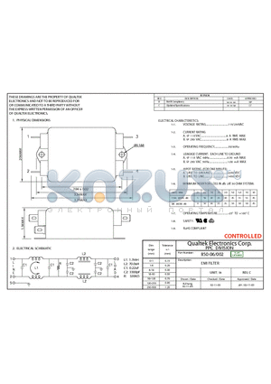 850-06-002 datasheet - EMI FILTER