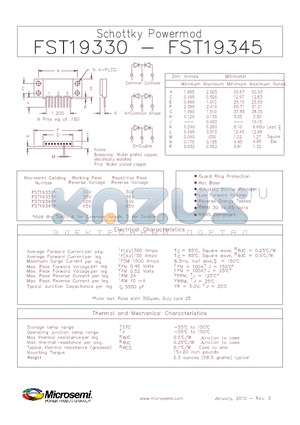 FST19340 datasheet - Schottky Powermod