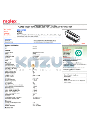 85003-0165 datasheet - 2.54mm (.100