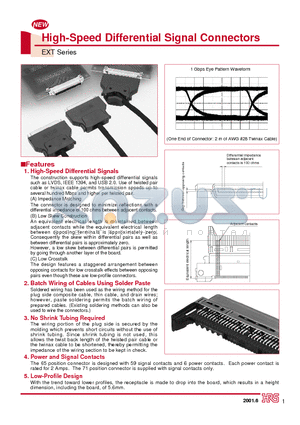 EX40T-CCV datasheet - High-Speed Differential Signal Connectors