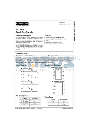 FST3126 datasheet - Quad Bus Switch