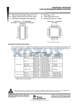 85003012A datasheet - 14-BIT ASYNCHRONOUS BINARY COUNTERS