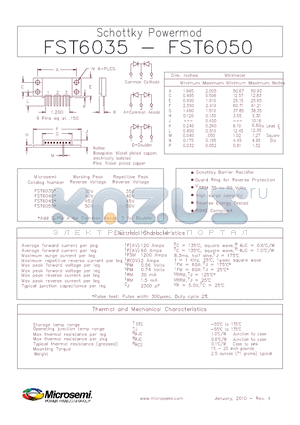 FST6045 datasheet - Schottky Powermod