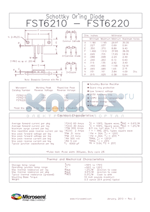 FST6210 datasheet - Schottky Oring Diode