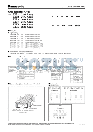 EXB2HV472JV datasheet - Chip Resistor Array
