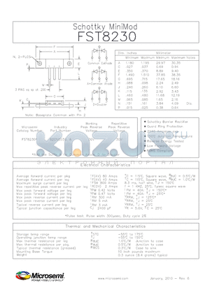 FST8230 datasheet - Schottky MiniMod