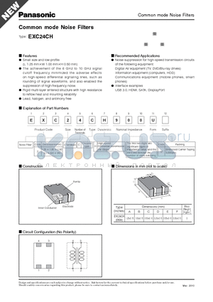 EXC24CH900U datasheet - Common mode Noise Filters