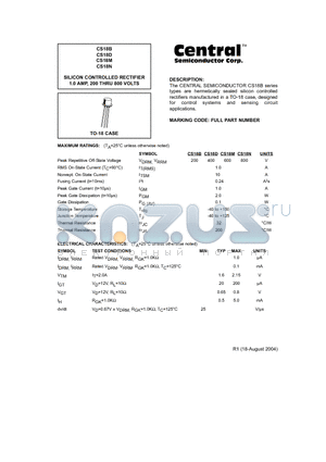 CS18D datasheet - SILICON CONTROLLED RECTIFIER