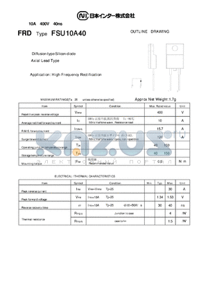 FSU10A40 datasheet - OUTLINE DRAWING